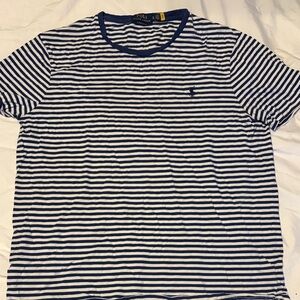 Polo by Ralph Lauren Navy and White Striped Tee